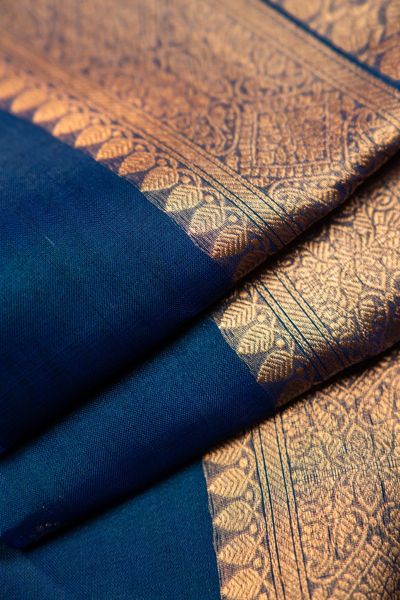 Royal Sappire Blue Tissue Silk Saree