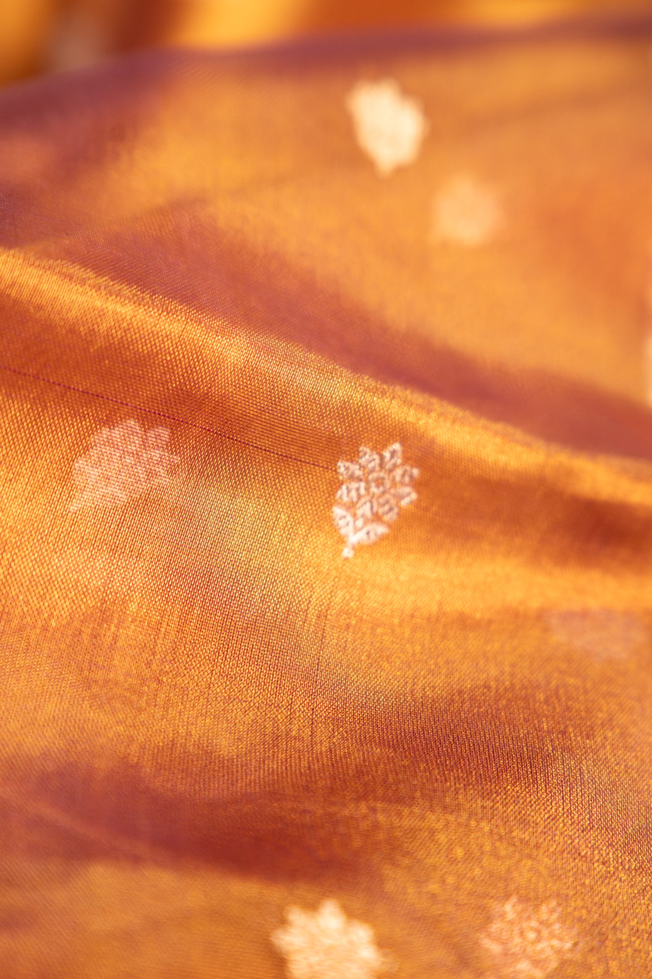 Deep Antique Gold Tissue Silk Saree