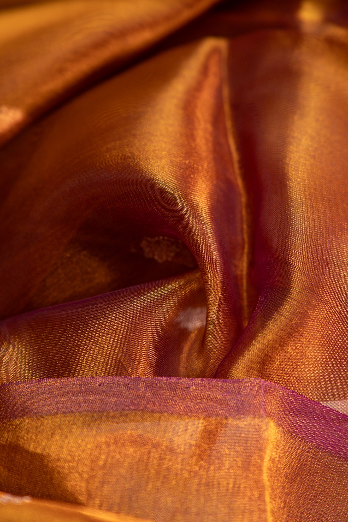 Deep Antique Gold Tissue Silk Saree