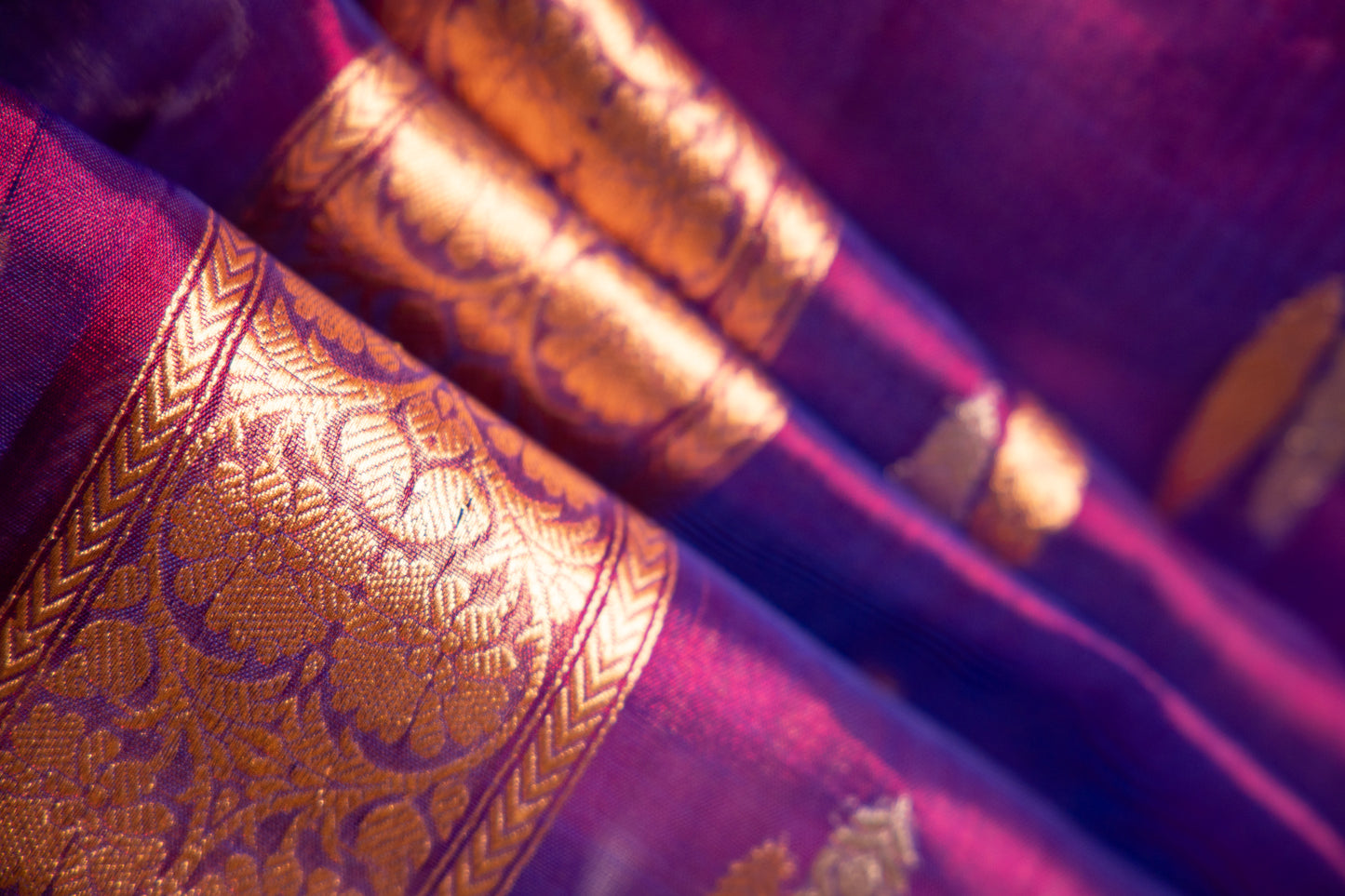 Royal Violet Tissue Silk Saree