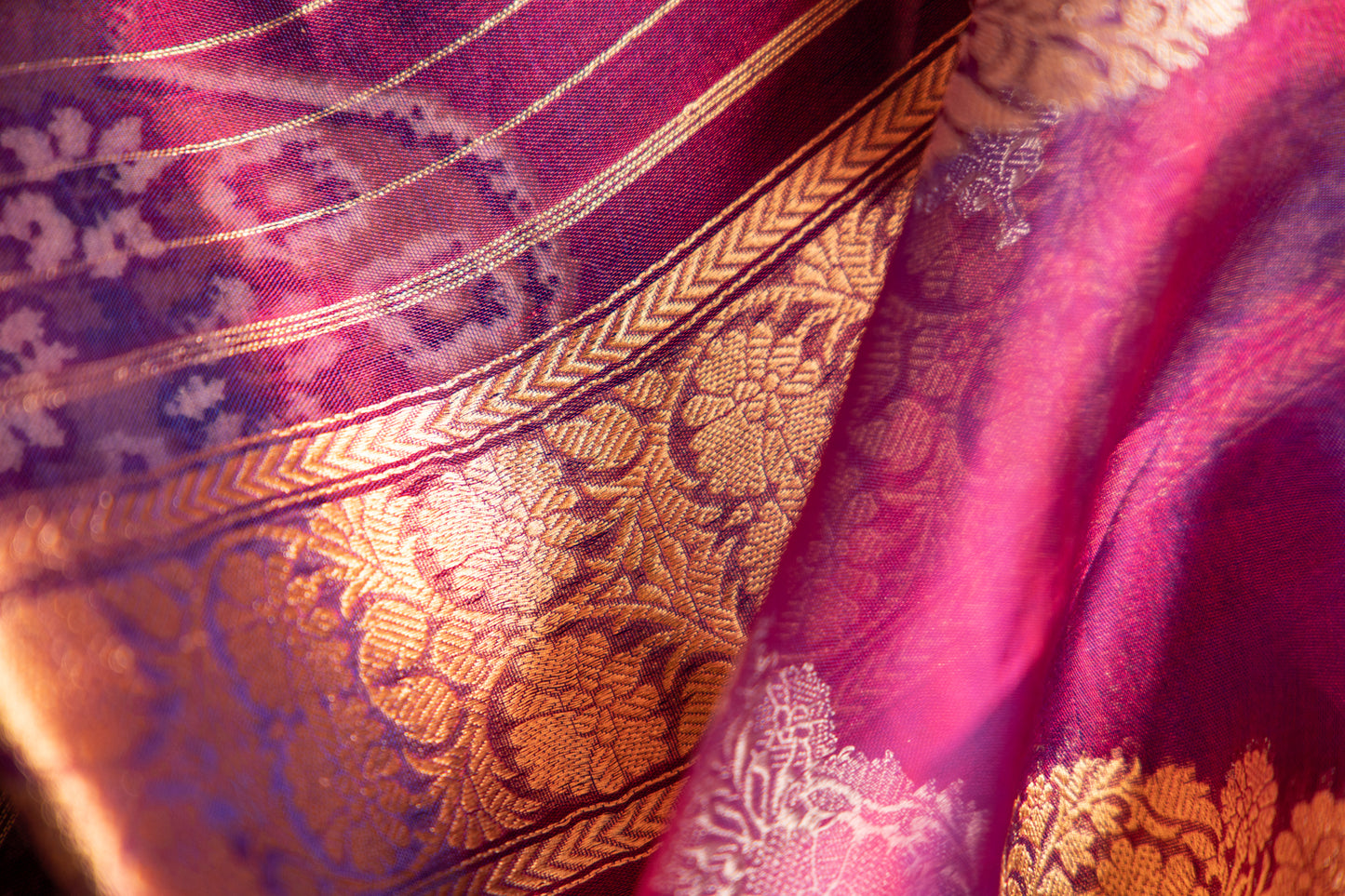 Royal Violet Tissue Silk Saree