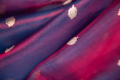 Wine Purple Tissue Silk Saree
