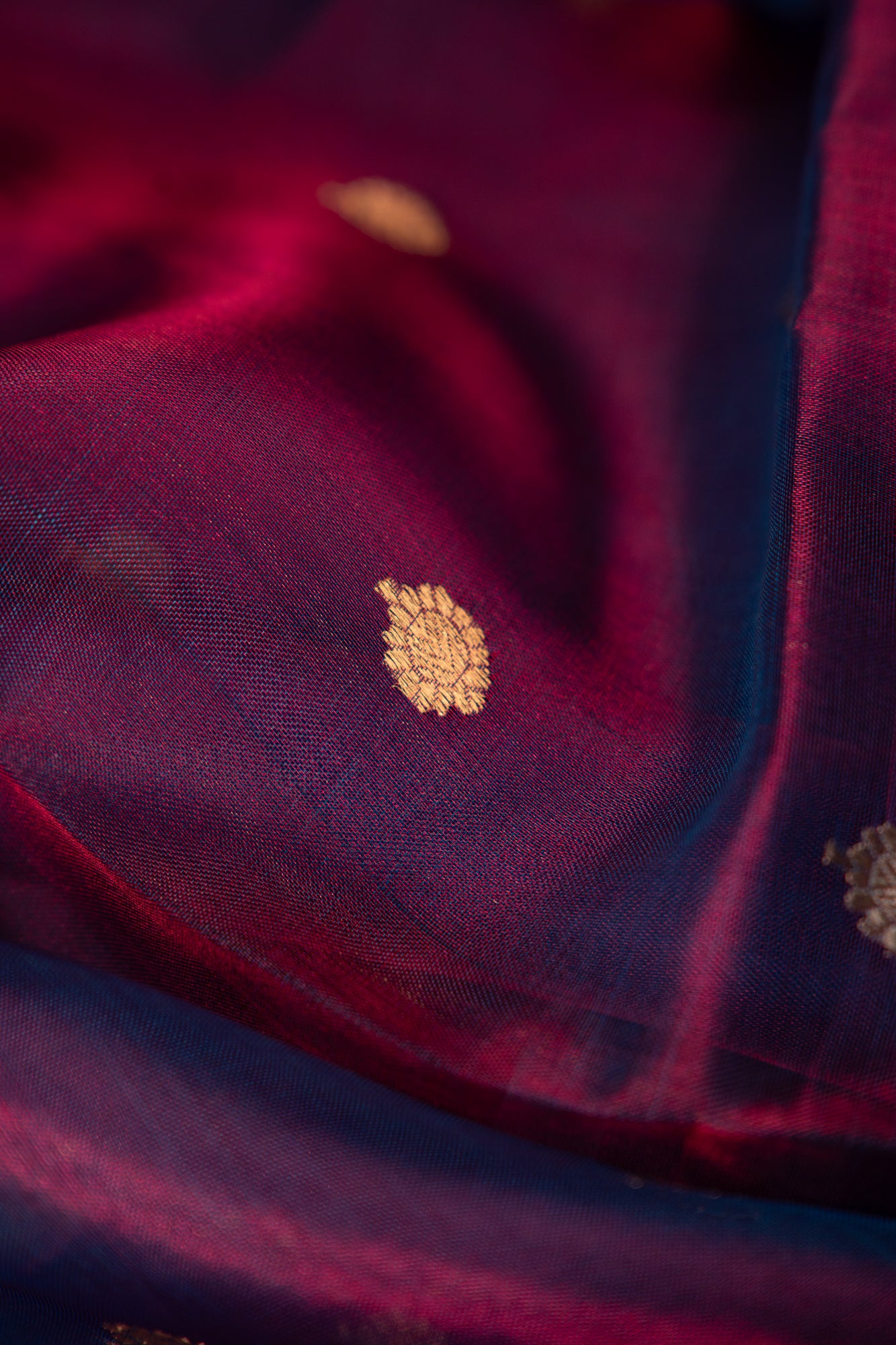Wine Purple Tissue Silk Saree