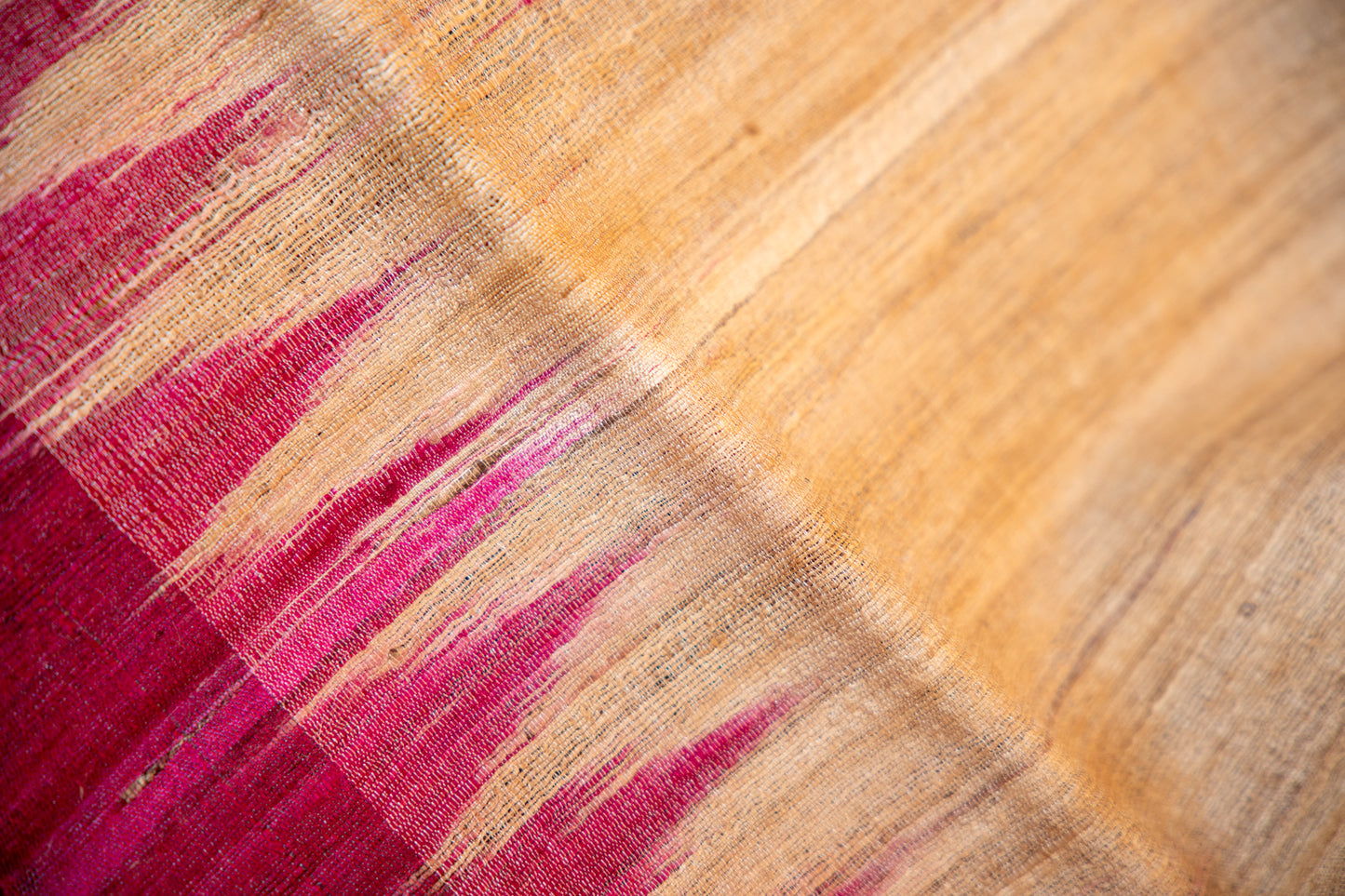 Warm Honey-Beige with an electric Fuchsia Tussar Silk Dupatta