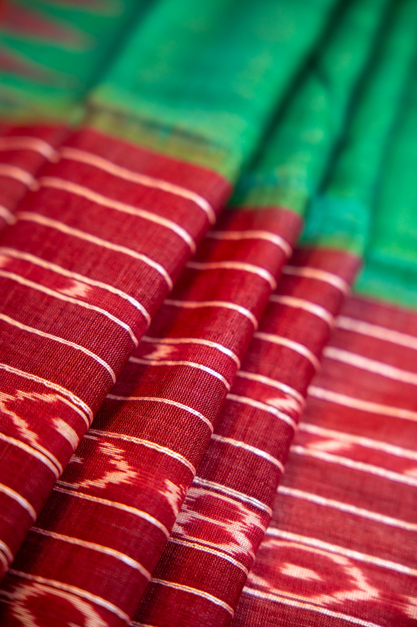Deep Wine/Maroon with off-white Tussar Silk Dupatta