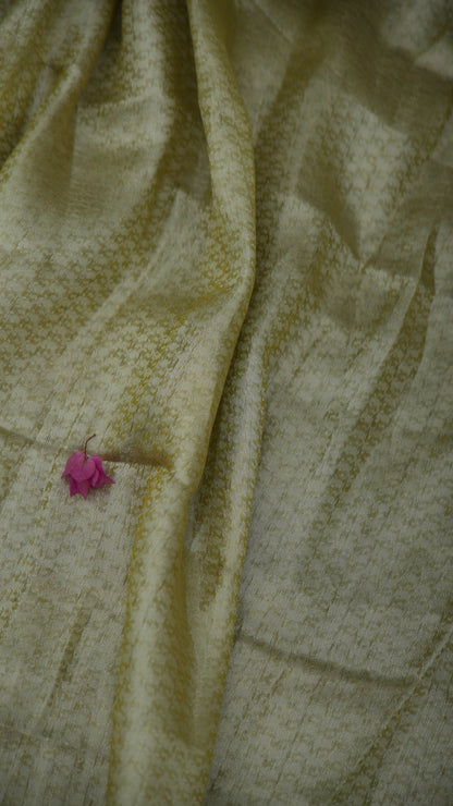 Antique Gold Tissue Silk Saree