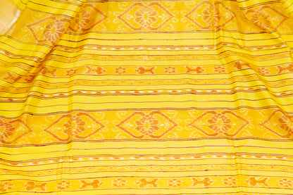 Wine Magenta Tussar Silk Saree with Yellow Temple Border