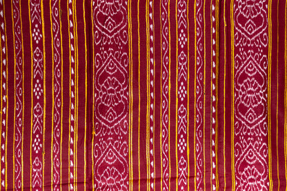 Mustard Yellow Tussar Silk Saree with Brown Temple Border