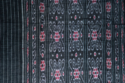Royal Blue Sambalpuri Cotton Saree with Padma Ikat Medallion