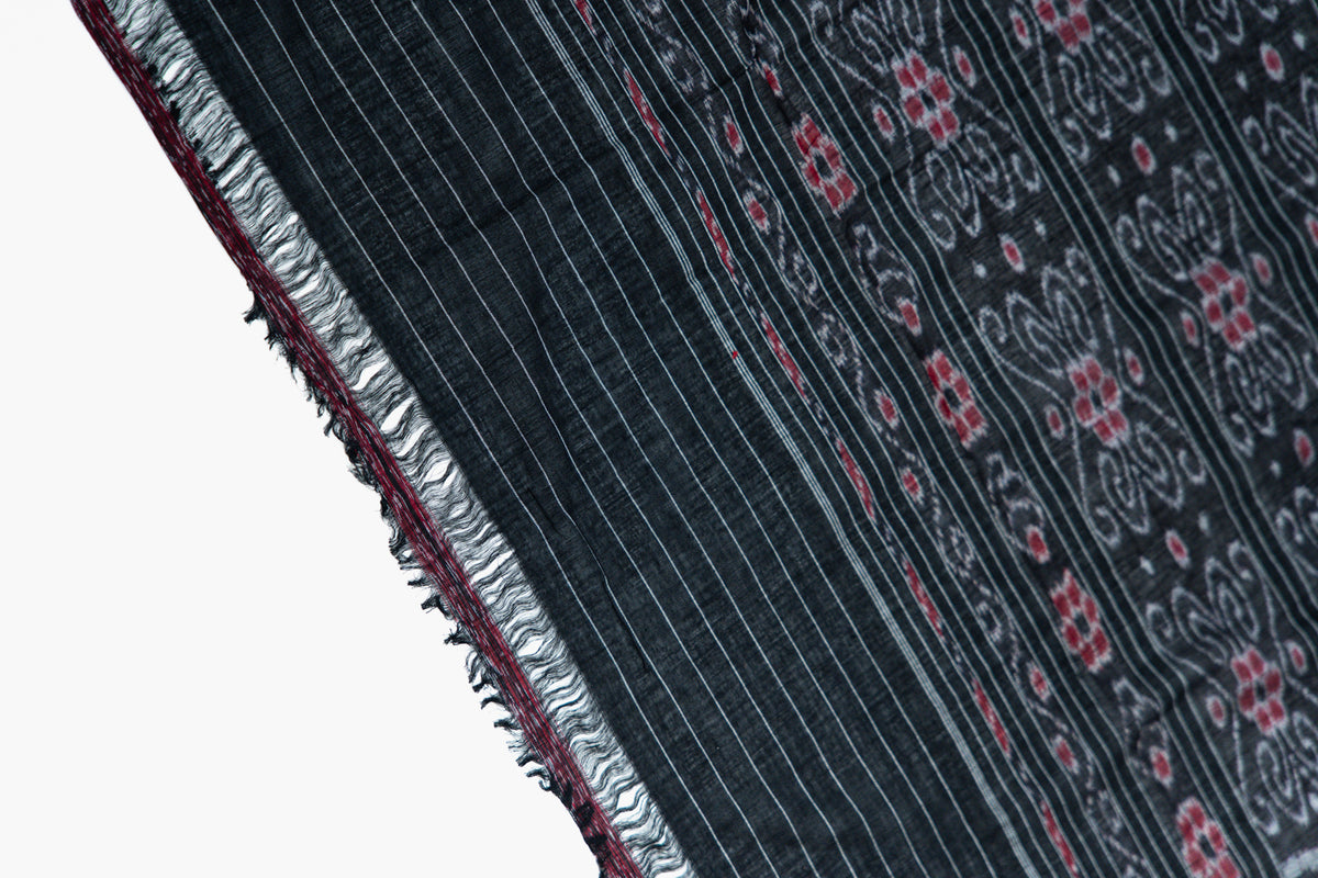 Royal Blue Sambalpuri Cotton Saree with Padma Ikat Medallion
