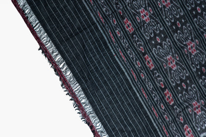 Royal Blue Sambalpuri Cotton Saree with Padma Ikat Medallion