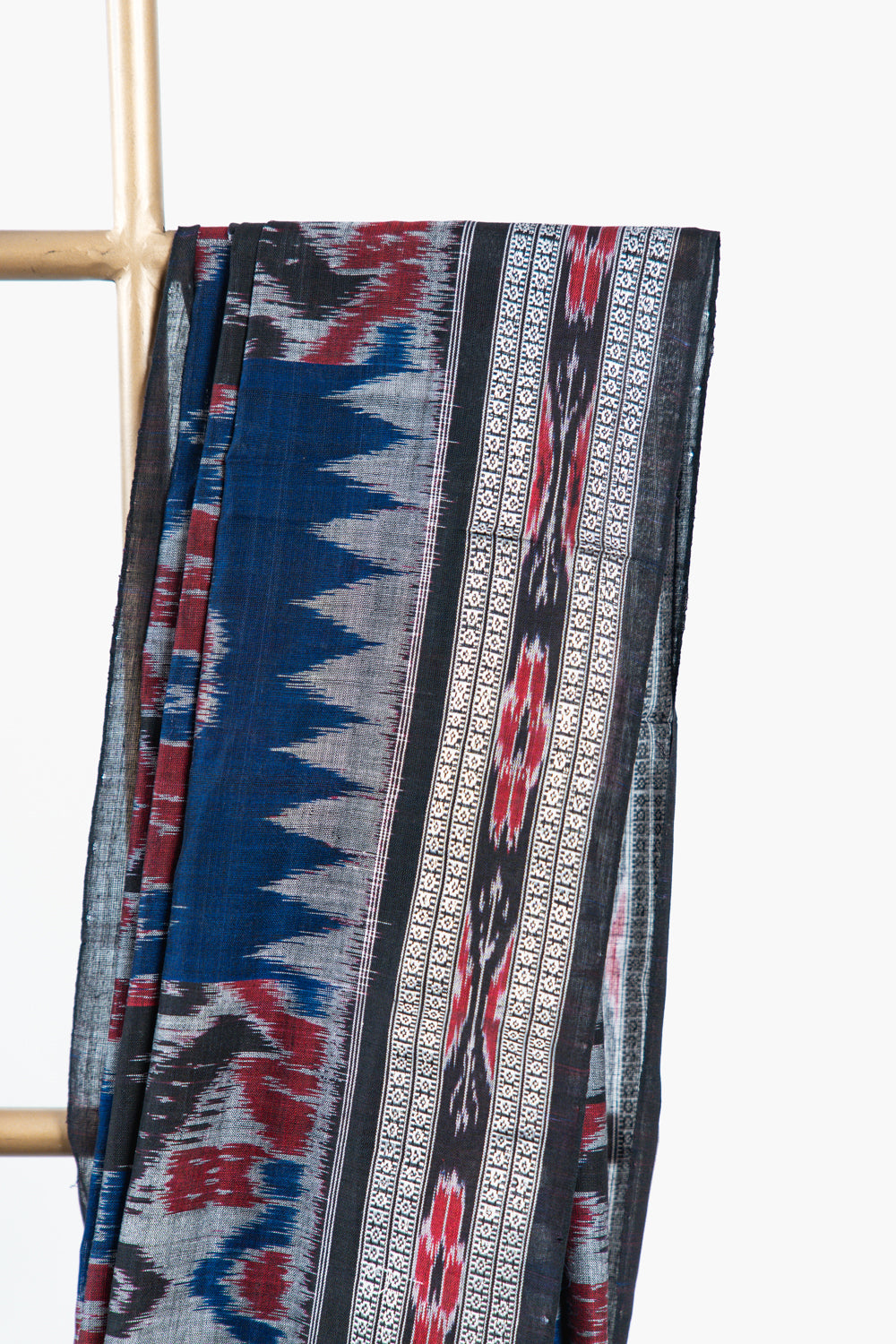Royal Blue Sambalpuri Cotton Saree with Padma Ikat Medallion