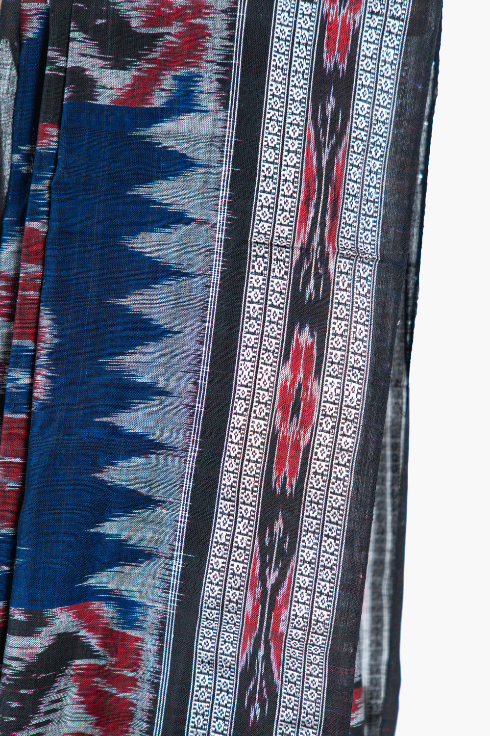 Royal Blue Sambalpuri Cotton Saree with Padma Ikat Medallion