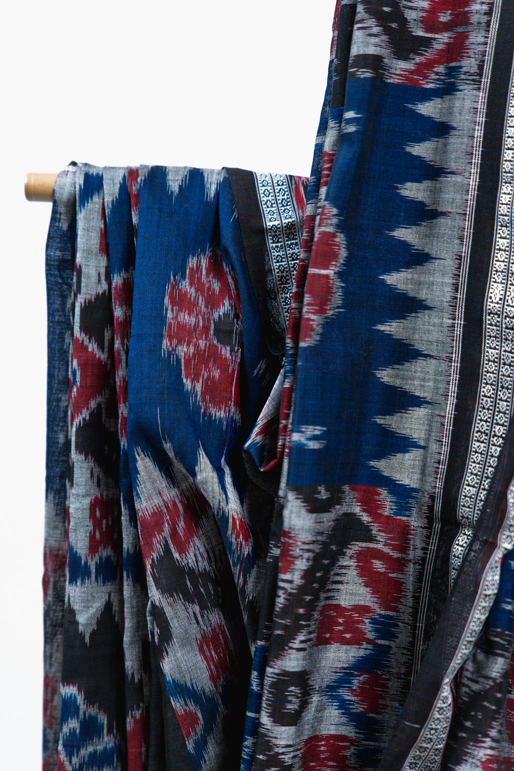 Royal Blue Sambalpuri Cotton Saree with Padma Ikat Medallion