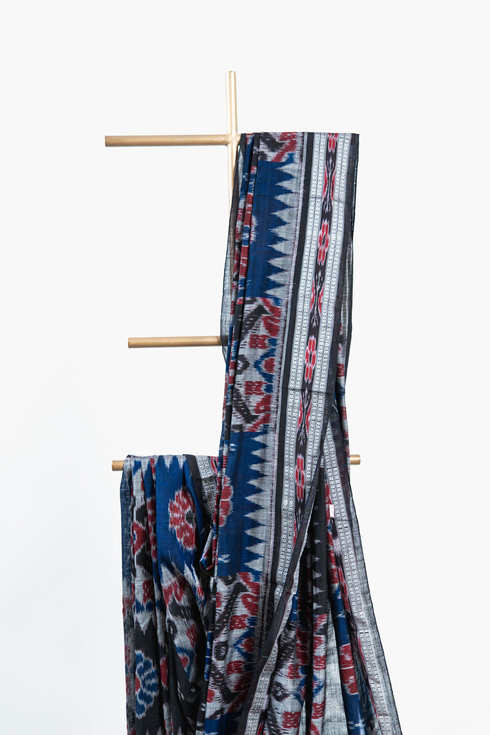 Royal Blue Sambalpuri Cotton Saree with Padma Ikat Medallion
