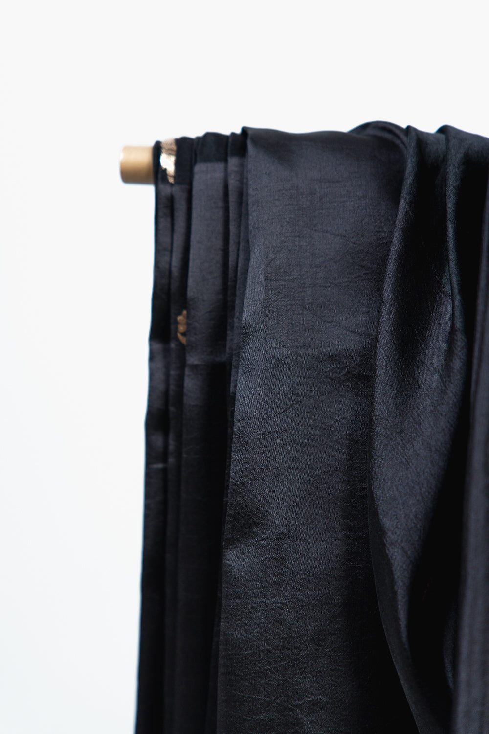 Charcoal Black Banarasi Silk Saree with Kamadhenu Motifs