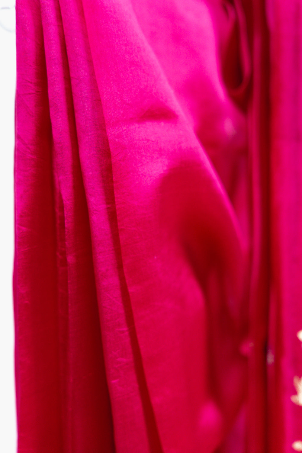 Rani Pink Banarasi Silk Saree with Peacock Jharokha Border
