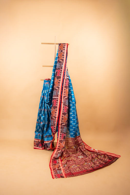 Red Khandua Silk Saree Online | Handwoven Odisha Heritage Saree