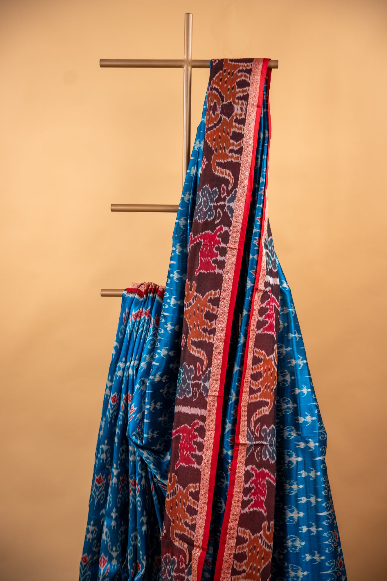 Red Khandua Silk Saree Online | Handwoven Odisha Heritage Saree