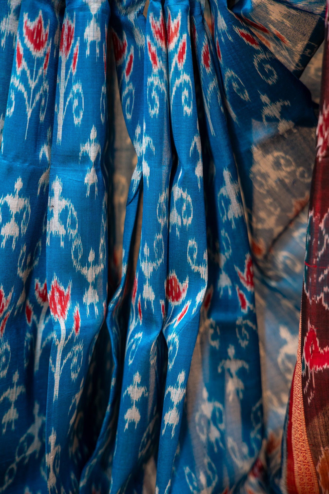 Red Khandua Silk Saree Online | Handwoven Odisha Heritage Saree