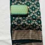 Banarsi Saree Green -Hand woven
