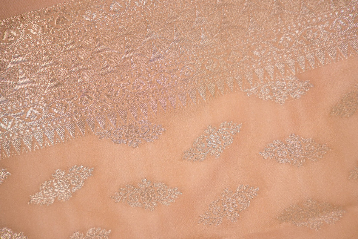 Beige Gold Booti Banarasi Dupatta