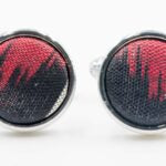 Black Ikat Tie and Cufflink Set
