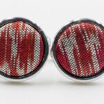 Maroon Ikat Tie and Cufflink Set