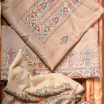 Pure Woolen Almond floral winter- Suit set