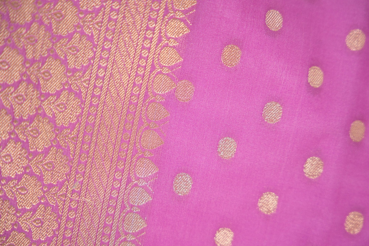 Dusty Lavender Dot Booti Banarasi Dupatta