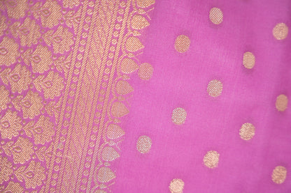 Dusty Lavender Dot Booti Banarasi Dupatta