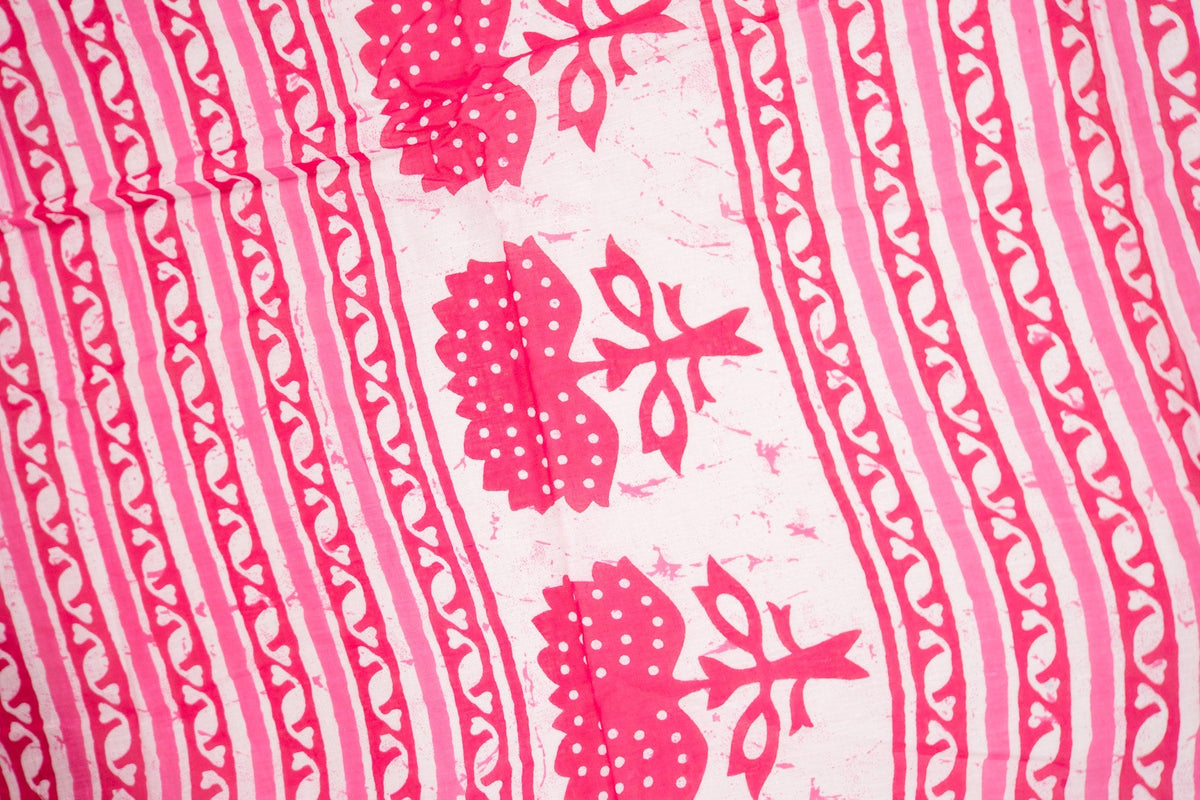 Dusty Pink Geometric Brick Mul Mul Cotton Saree