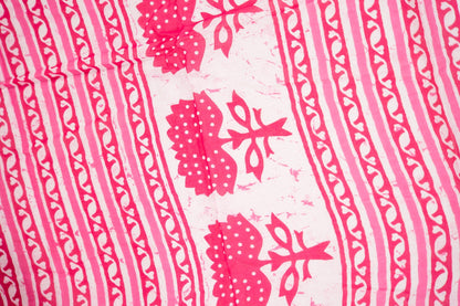 Dusty Pink Geometric Brick Mul Mul Cotton Saree