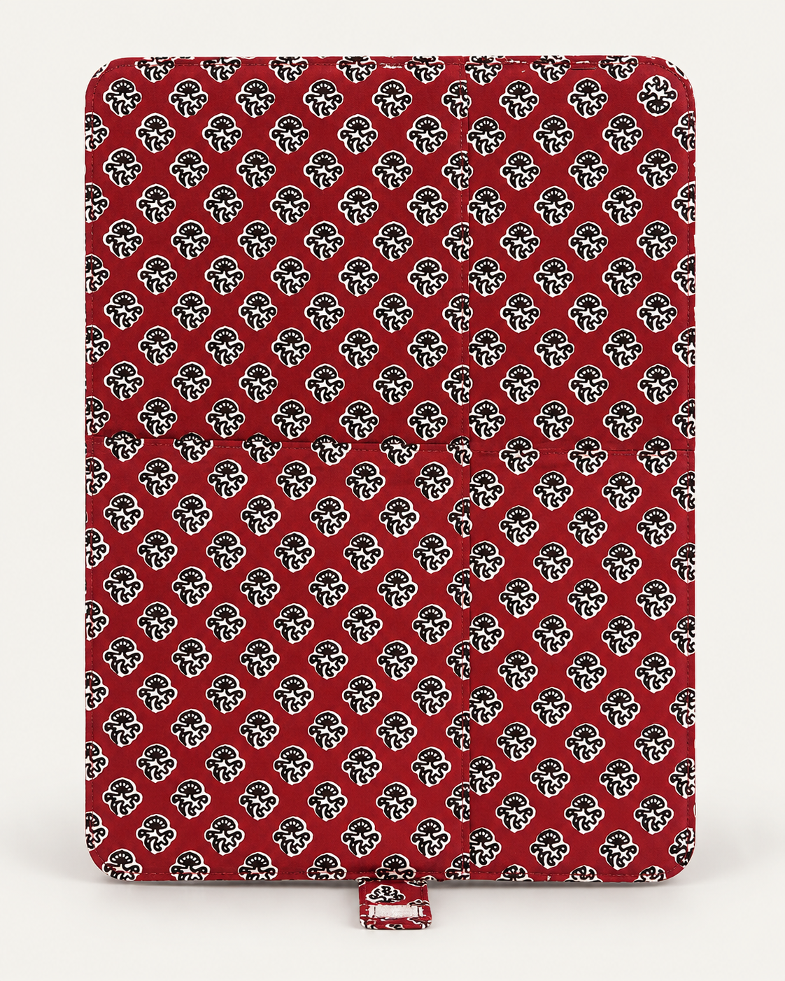 Handmade Golden Grass File Folder in Red | Atulya Karigari