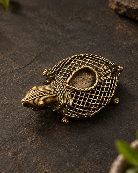 Dhokra turtle with Lamp