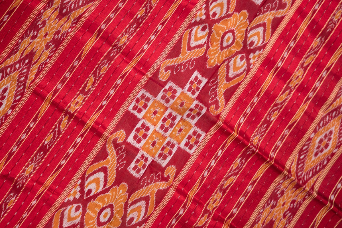 Lavender Maroon Booti Khandua Silk Saree