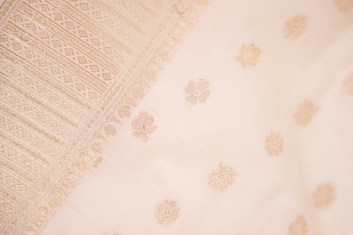 Off-White Gold Booti Banarasi Dupatta