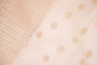 Off-White Gold Booti Banarasi Dupatta