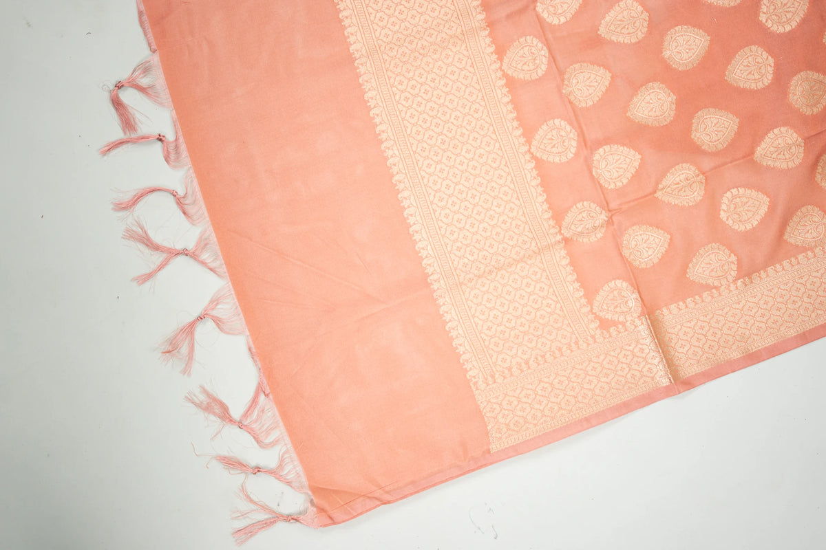 Terracotta Leaf Boota Banarasi Dupatta image 3
