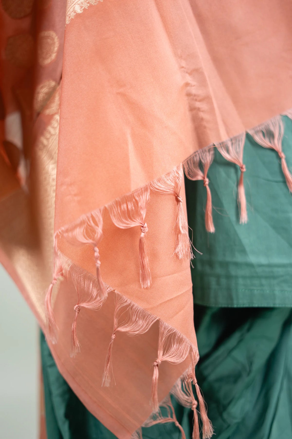 Terracotta Leaf Boota Banarasi Dupatta image 5