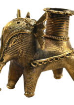 Dhokra elephant candle stand