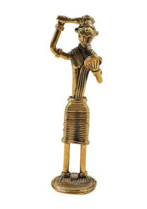 Dhokra lady with Mirror