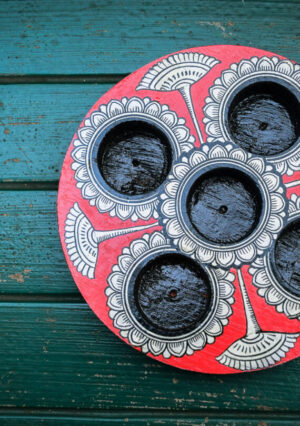 Candle Stand (Wooden & Hand Painted)
