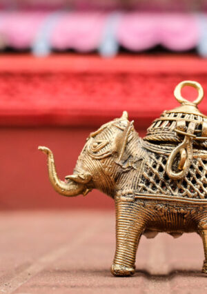 Dhokra box elephant