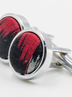 Black Ikat Tie and Cufflink Set