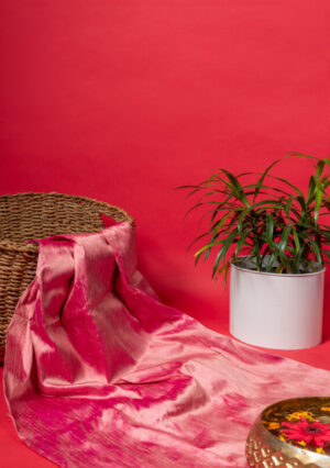 Pure Raw Silk Fabrics | Light Pink | Handwoven