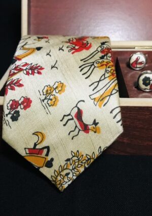 Tribal Art Bhagalpuri Silk  Tie