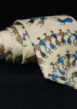 Bhagalpuri Silk Warli Art Tie