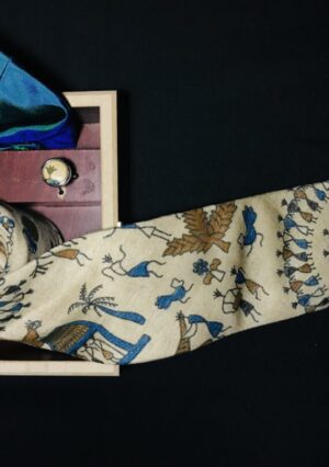 Bhagalpuri Silk Warli Art Tie1