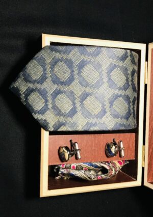 Cotton Silk Self Plaid Tie